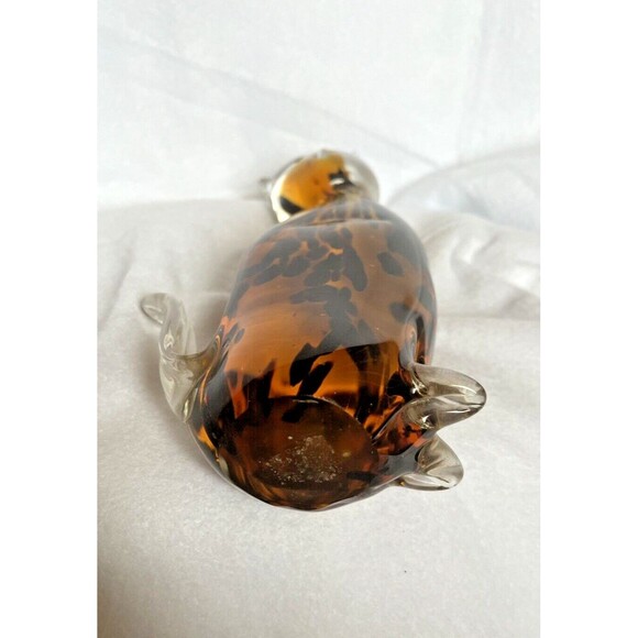 VINTAGE Fifth Ave Crystal Blown Glass Cat Figurine - Picture 5 of 5